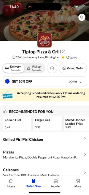 Tiptop Pizza & Grill screenshot 2