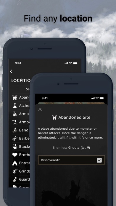 The Witcher 3 Map & Companion iPhone screenshot 6 - Utilities app