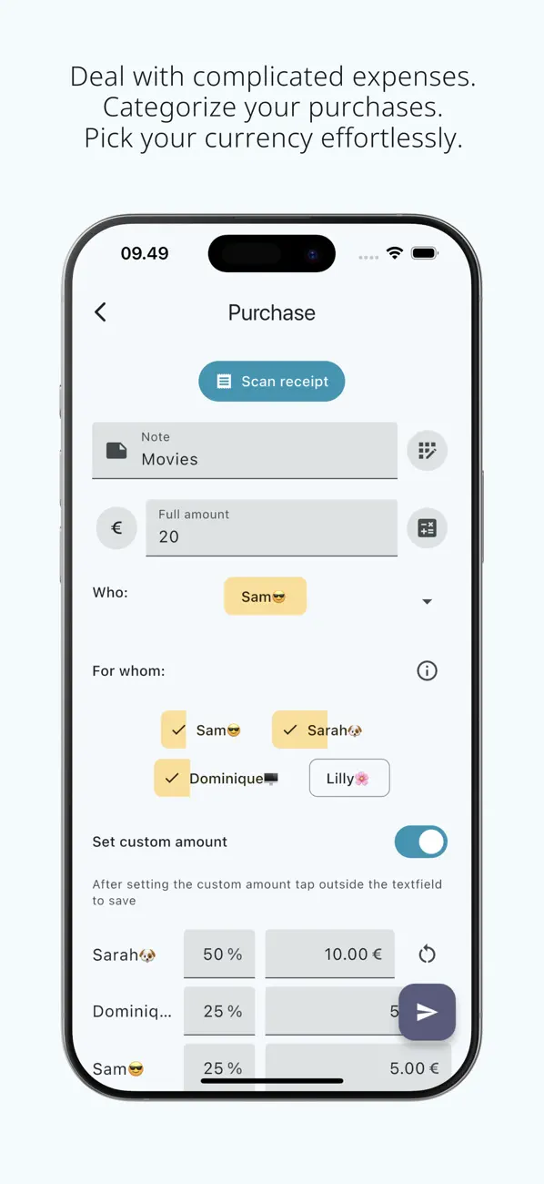 Screenshot #2 pour Dodo - Secure Bill Splitting