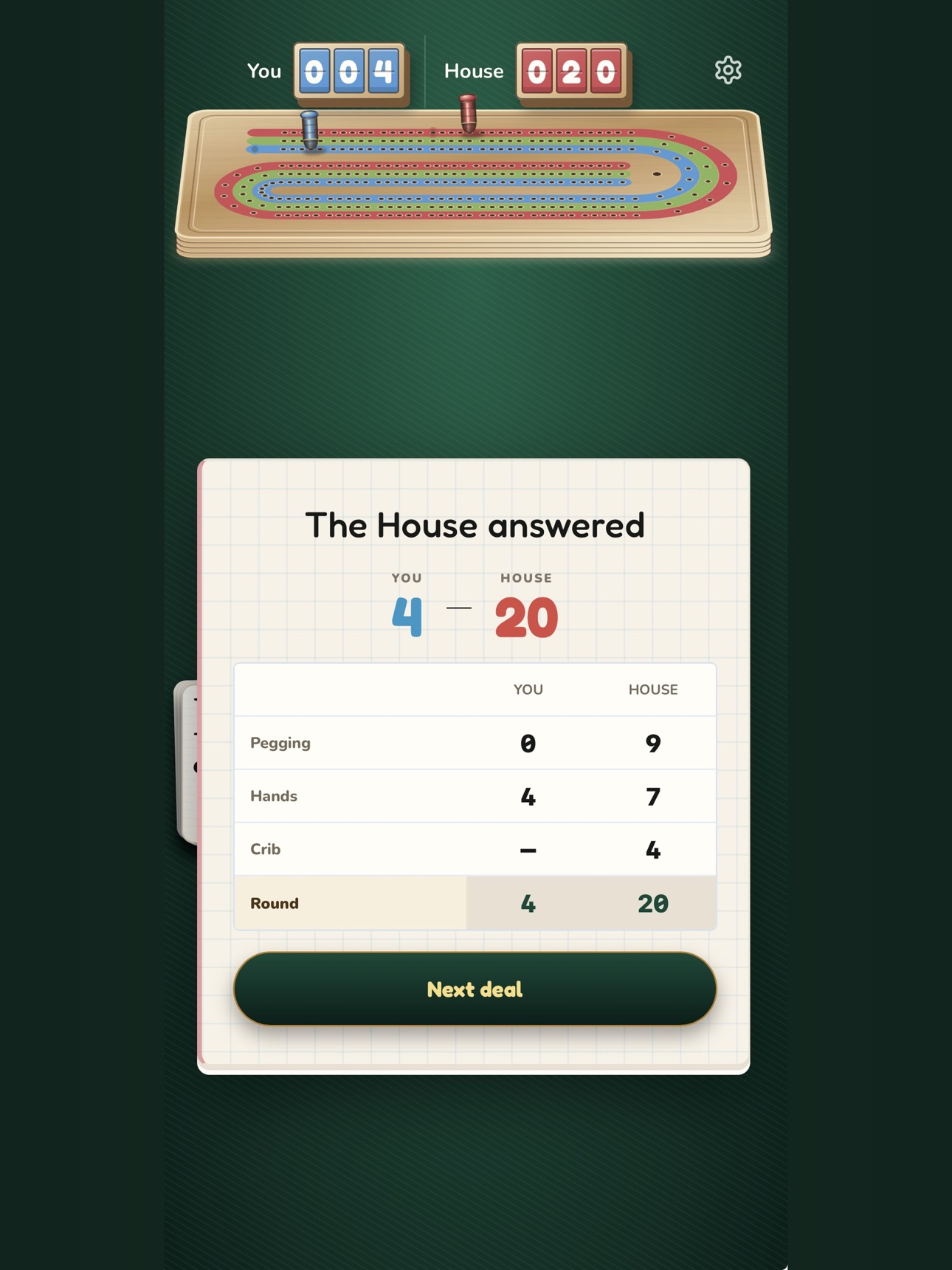 Screenshot 7 of Cribbage Pro Online