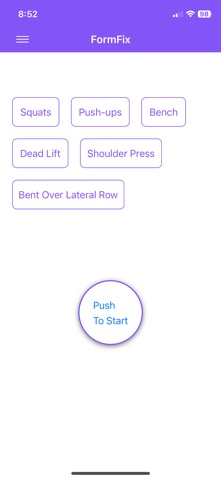 FormFix - Fix Exercise Posture Screenshot 2 of 3