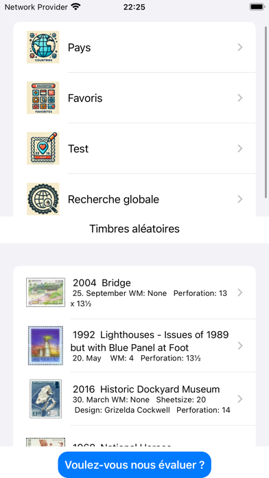 Screenshot #1 pour Timbres-poste du monde