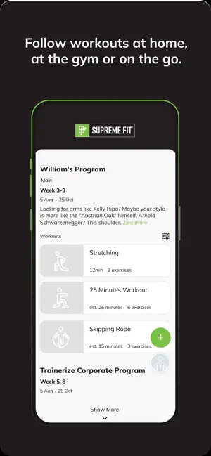 Supreme Fitness App screenshot 2