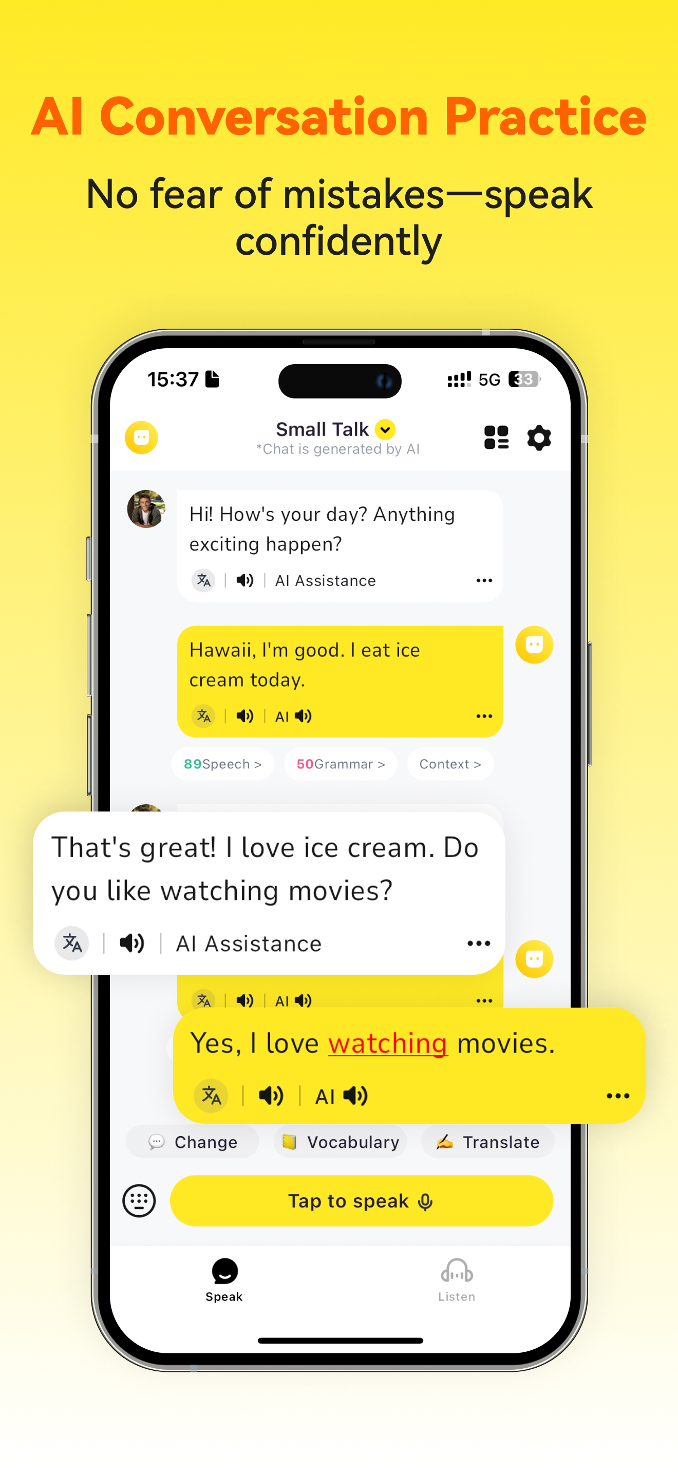 SpeakBuddy: English Speaking
