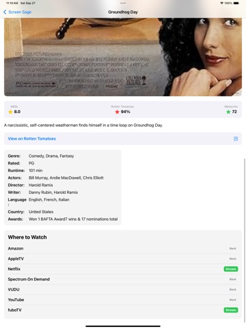 FlixWiz iPad screenshot