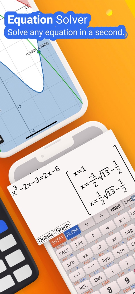 NCalc Scientific Calculator + - Esta herramienta demuestra su potente solucionador, resolviendo ecuaciones de alta complejidad y mostrando explícitamente múltiples soluciones para los usuarios.