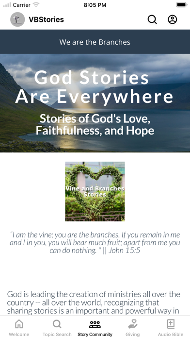 Vine & Branches Stories Screenshot