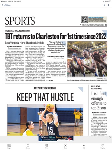 Charleston Gazette-Mail iPad screenshot