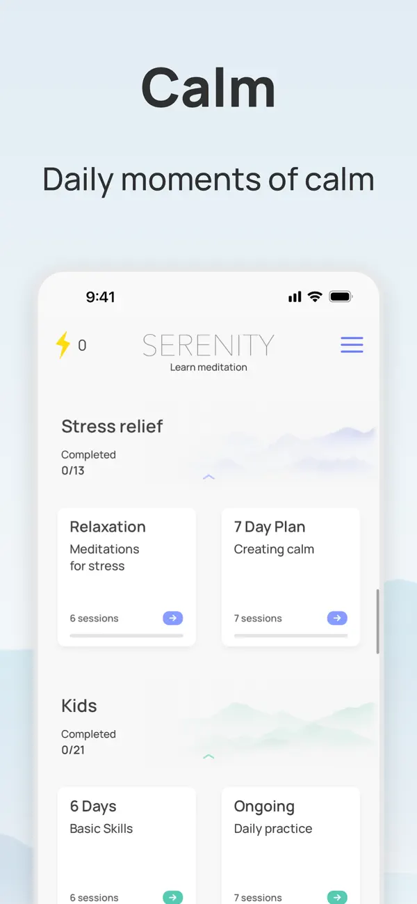 Serenity app screenshot 2
