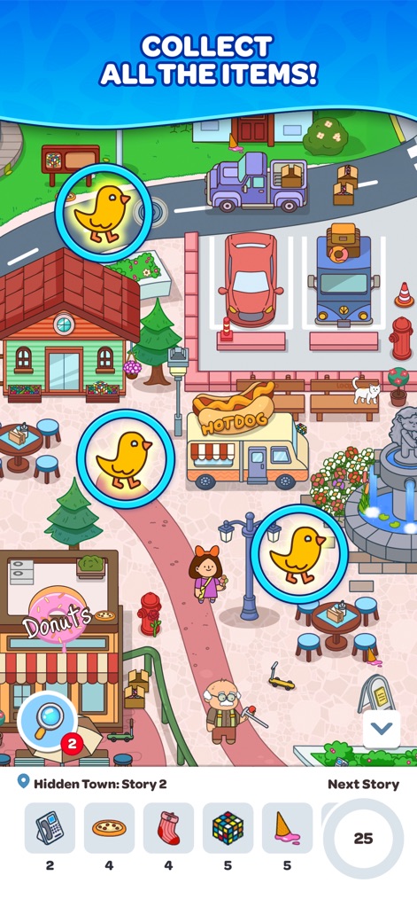 Hidden Tales - Find Objects! - Users can effortlessly track their progress with the clearly highlighted hidden objects and the intuitive bottom bar displaying required target items.