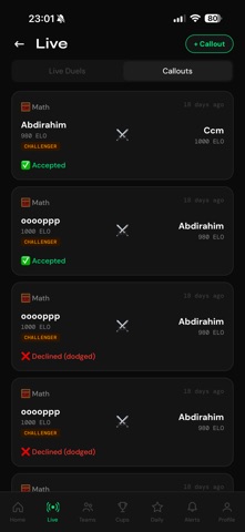 Duelr: Live Skill Battles screenshot