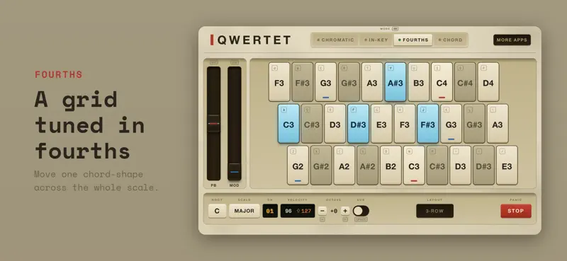 Qwertet - QWERTY to MIDI screenshot 4 of 5