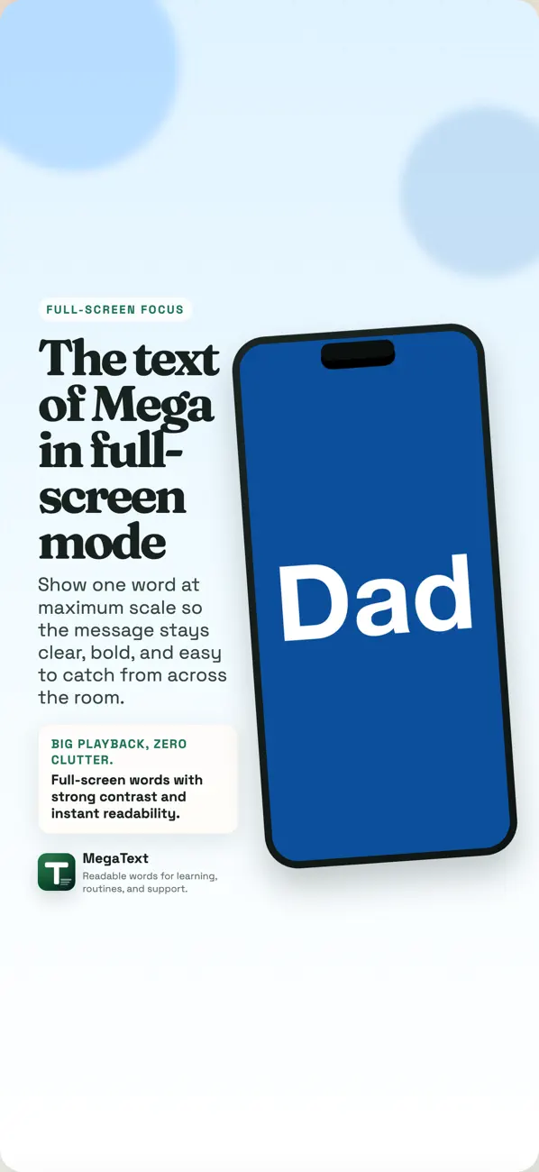 Screenshot #1 pour MegaText: Big Letters & Words
