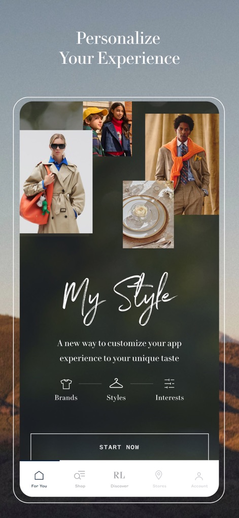 Ralph Lauren: Luxury Shopping - Discover how the "My Style" quiz allows users to define unique preferences, influencing tailored content and product recommendations.