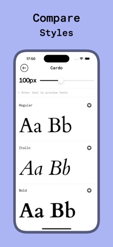 Font Finder: Fontastic iPhone screenshot