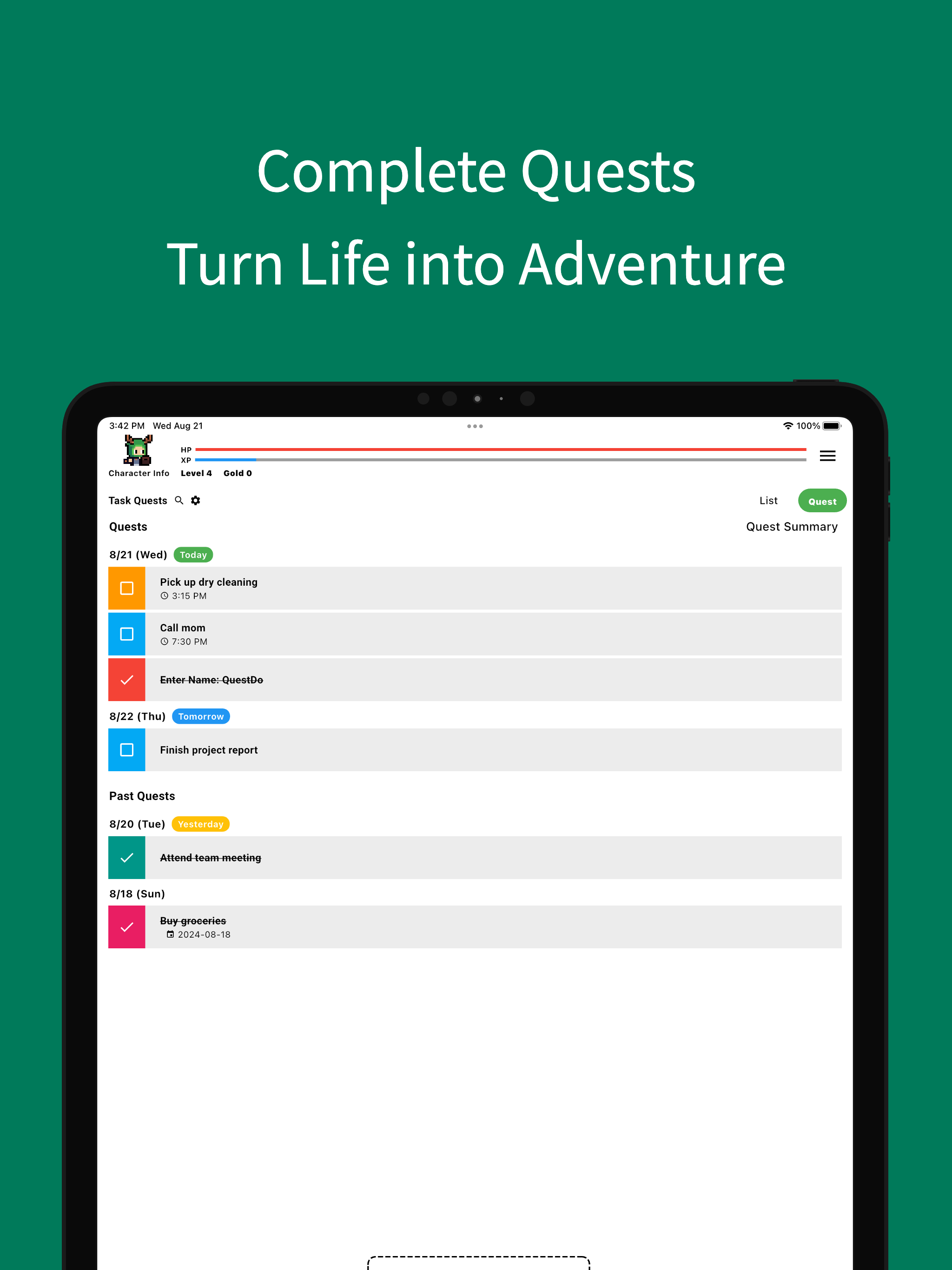 QuestDo - Gamify Habits & Task