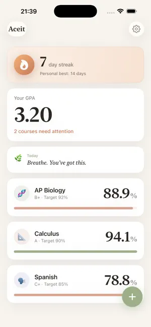 Aceit: Grade & GPA Tracker screenshot 2