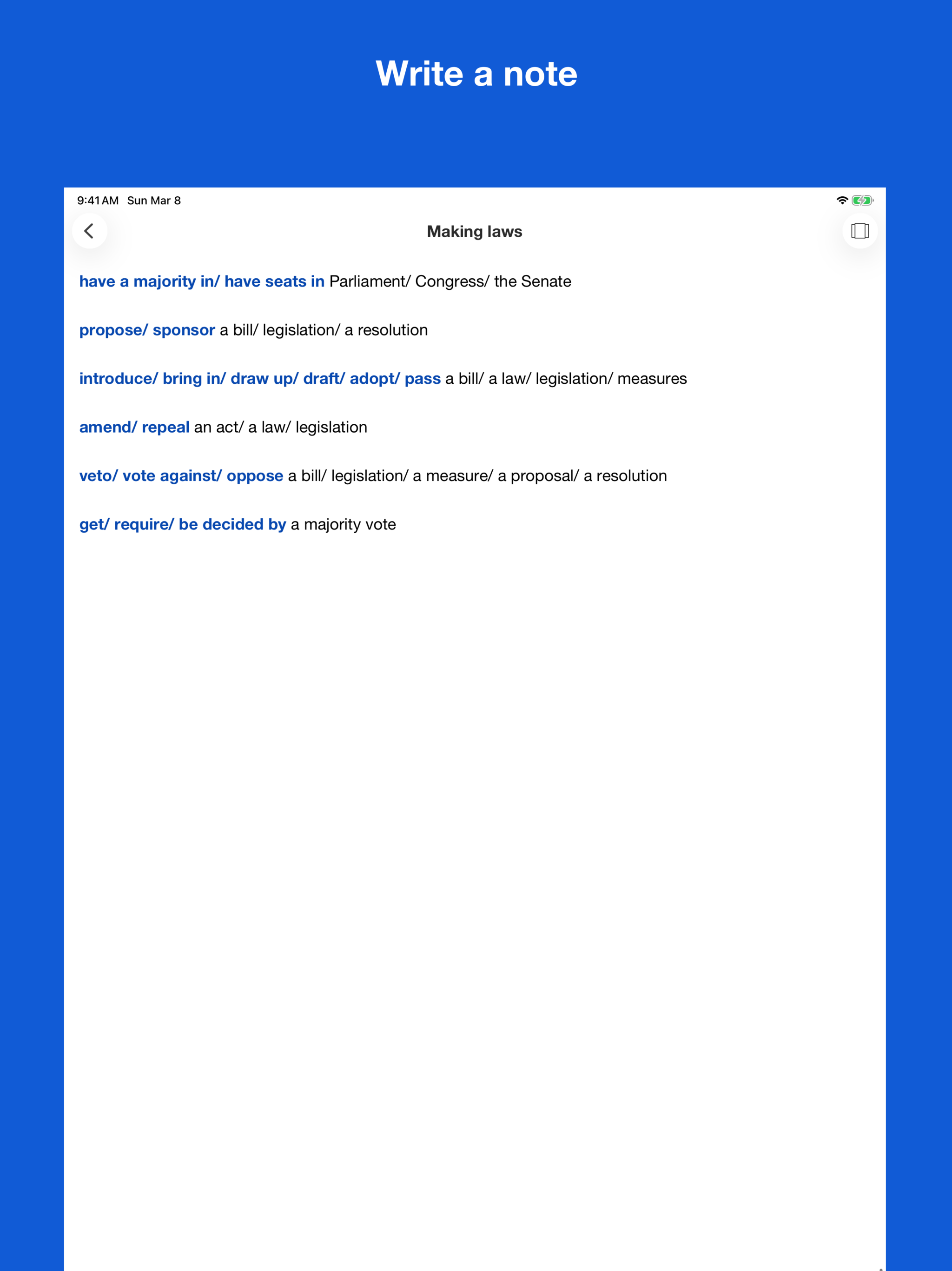 English Collocations By Topics screenshot 17