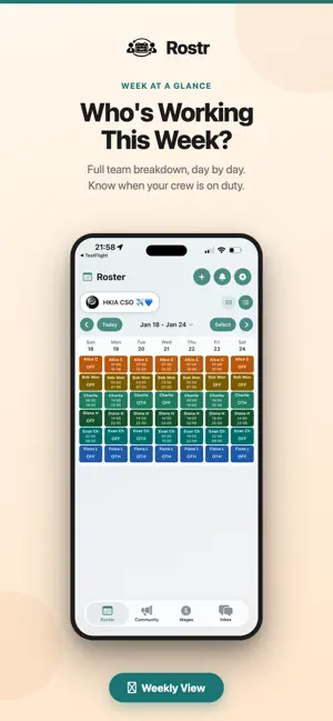Rostr - Roster Sharing screenshot 1