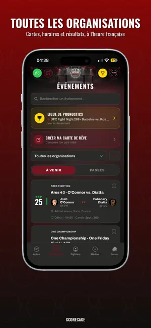 ScoreCage : MMA Hub screenshot 2