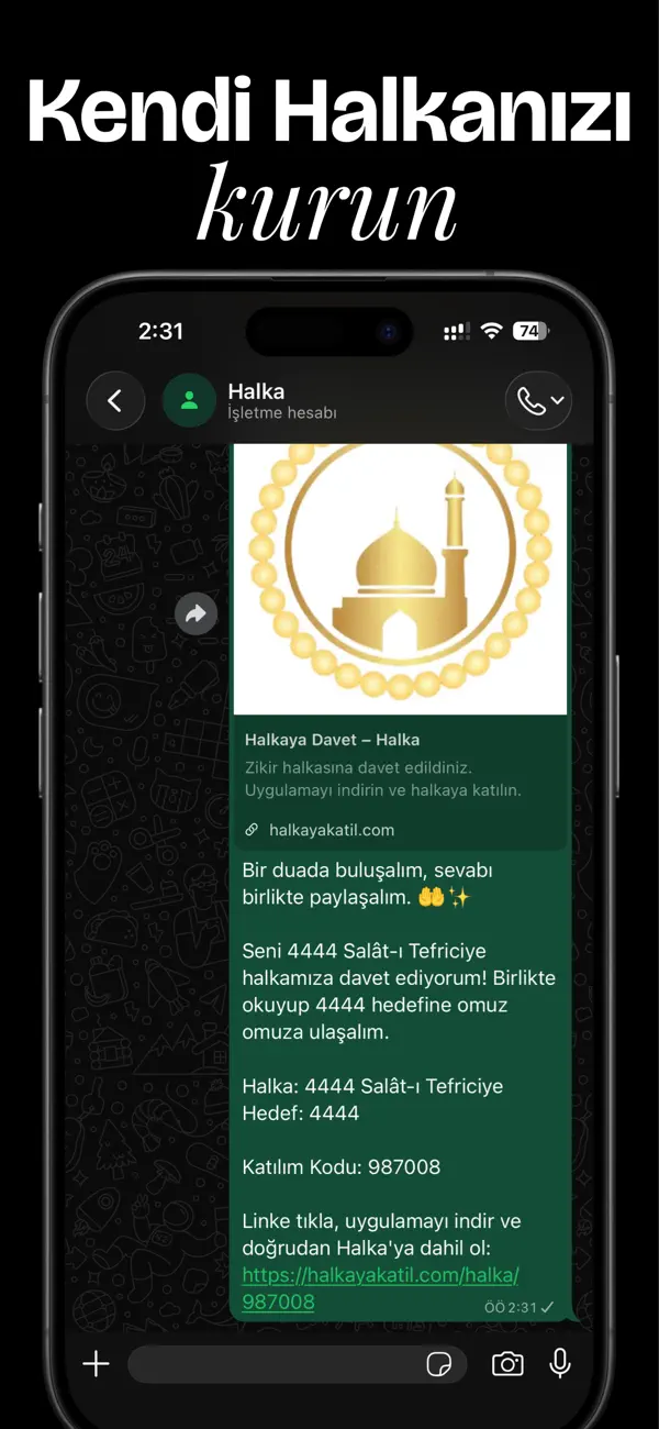 Screenshot #3 pour Halka: Ortak Zikir & Dua Grubu