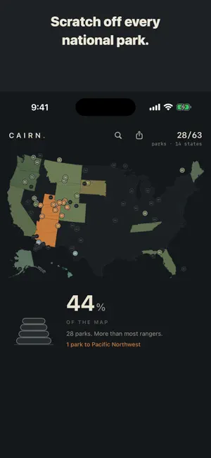 Cairn: Hike Log & Scratch Map screenshot 1