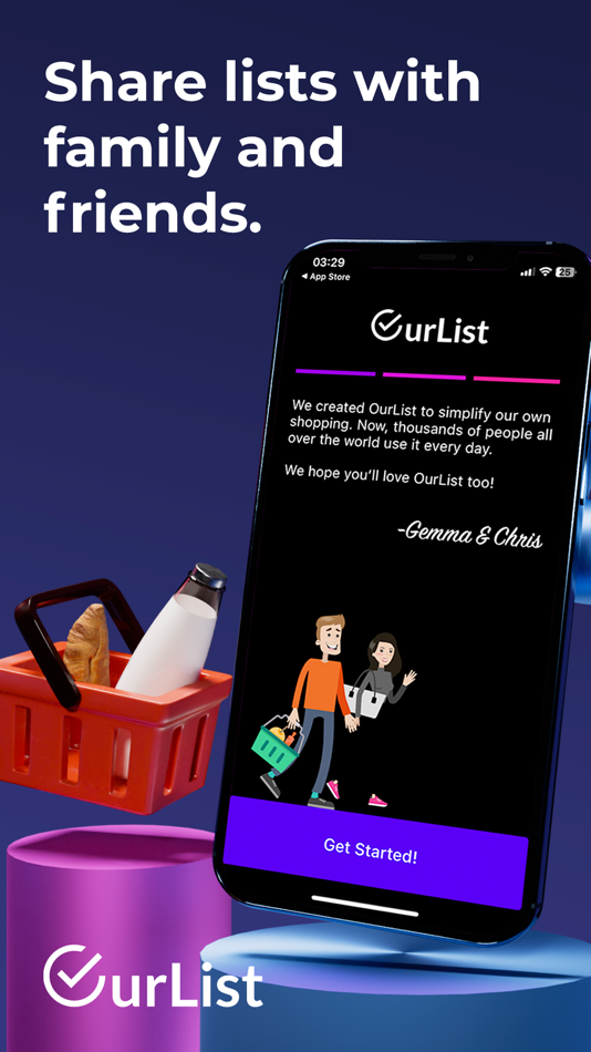 #1. OurList - Shared Shopping List (iOS) 由: DollarUp, LLC