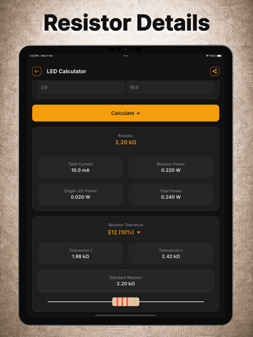 LED Resistor Calculator & SMD iPad screenshot
