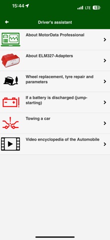 MotorData OBD ELM car scanner iPhone screenshot