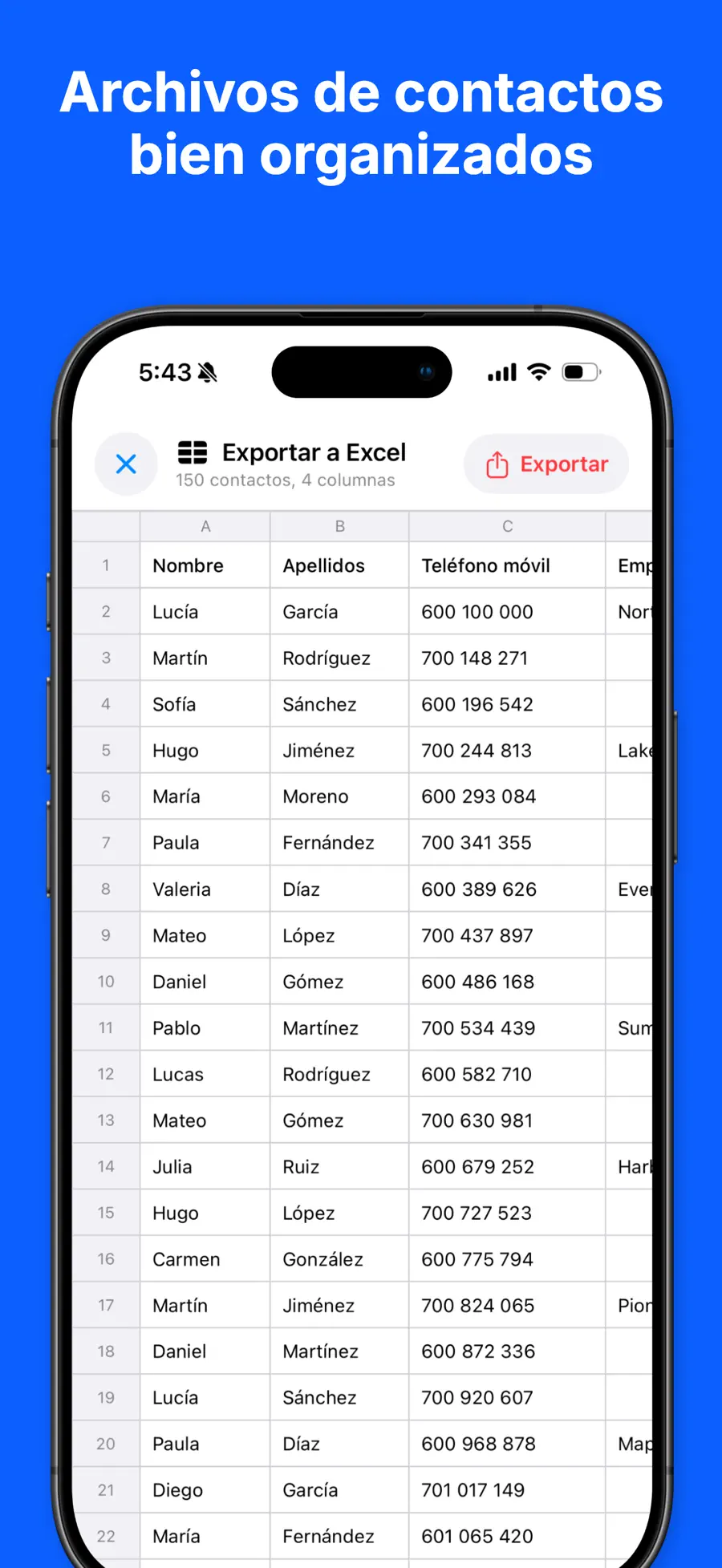 Backup de Contactos Excel CSV screenshot 3