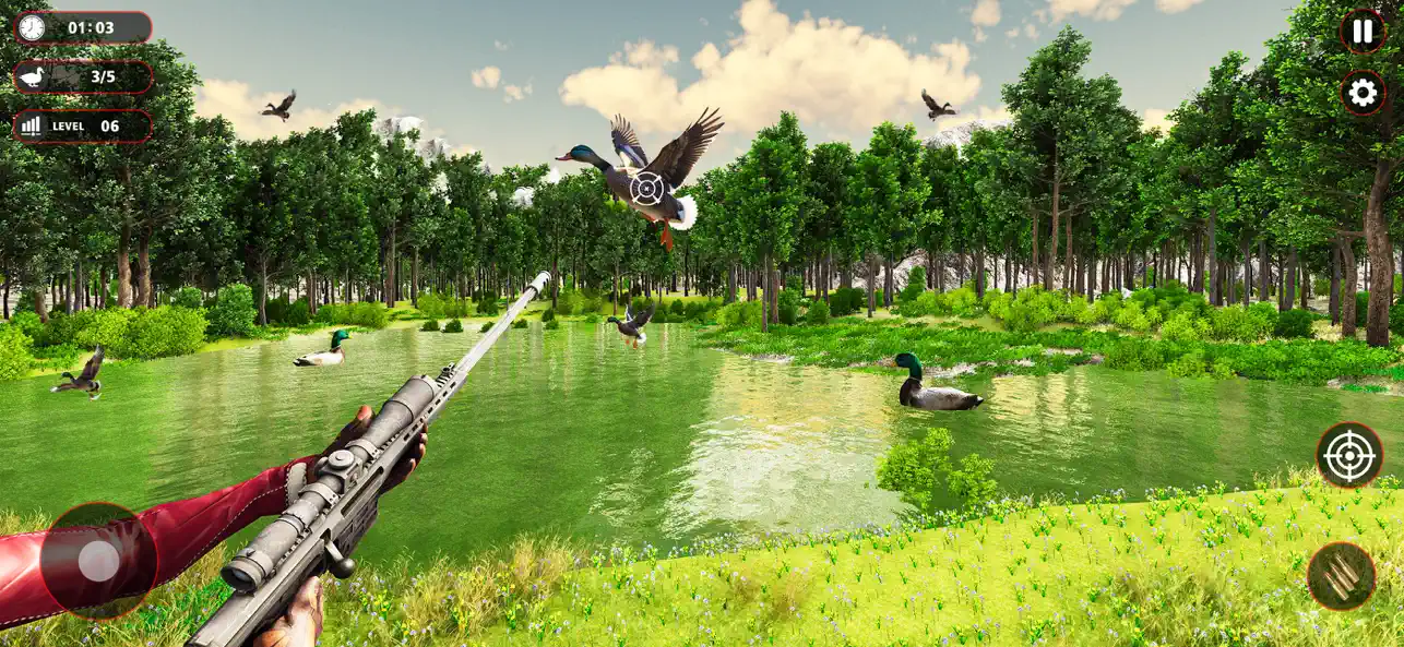 Screenshot #1 pour Jeu chasse oiseaux jungle 2025