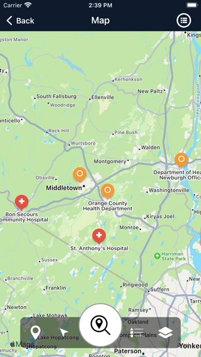 Orange County NY Health Screenshot