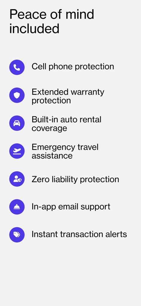 Atlas - Rewards Credit Card - The app details extensive security features, including cell phone protection and instant transaction alerts, ensuring user peace of mind.