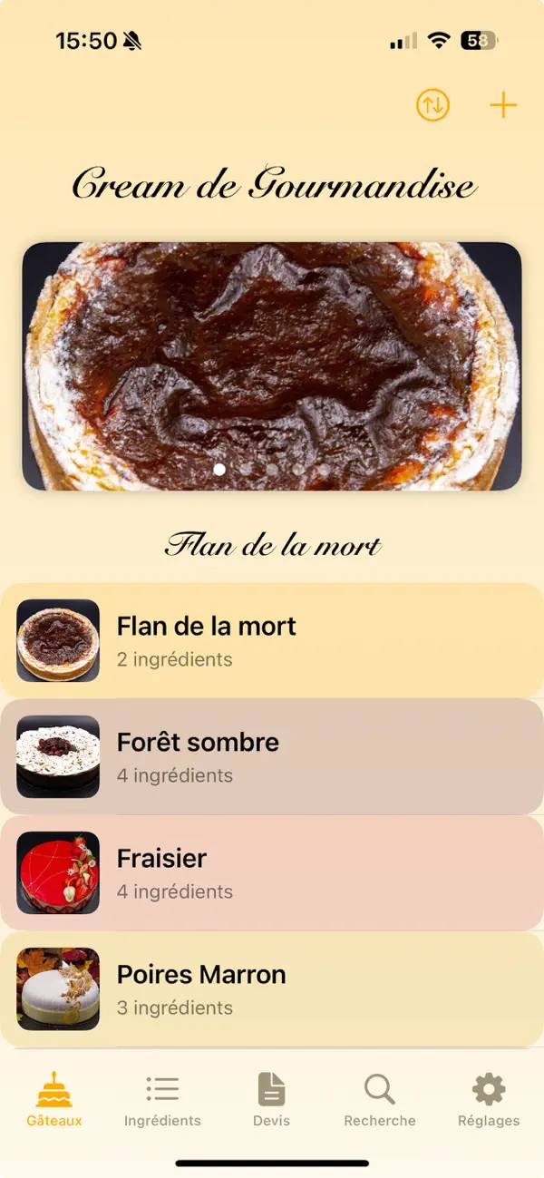 Screenshot #1 pour Cream de Gourmandise