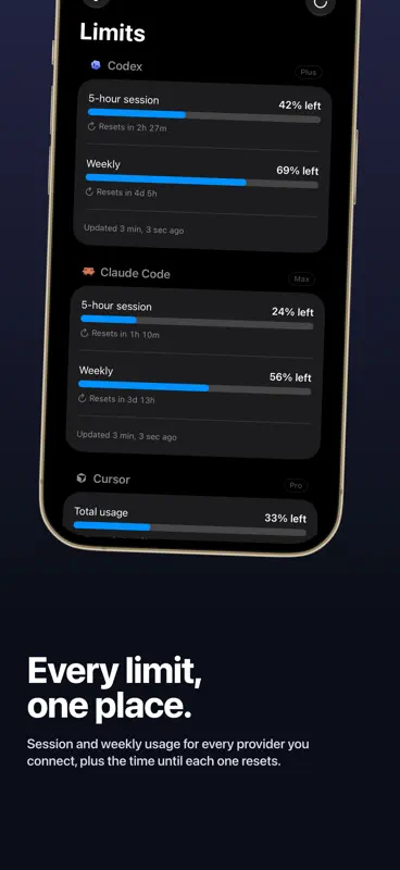Limits: AI Usage Tracker screenshot 2 of 7