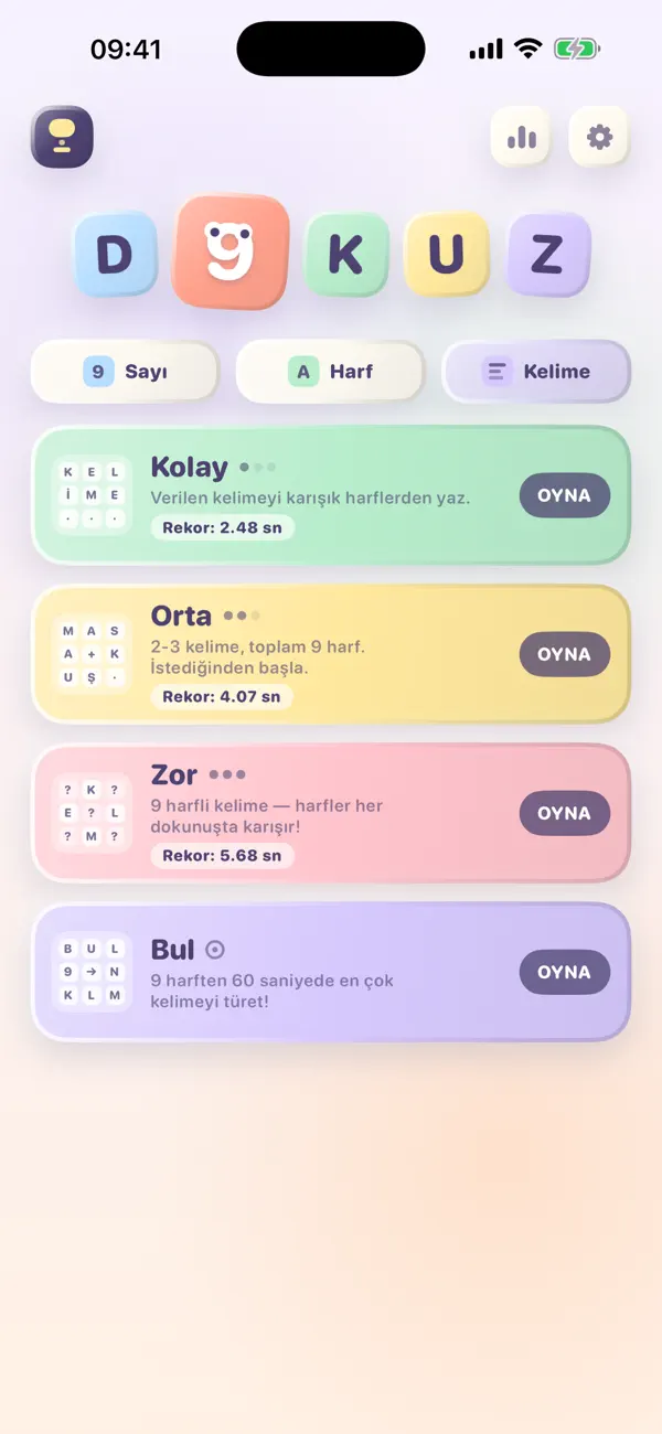 Screenshot #1 pour Dokuz - Hız ve Refleks Oyunu