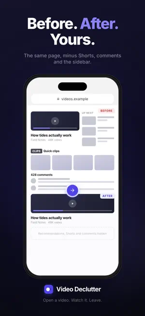 Video Declutter for Safari screenshot 2