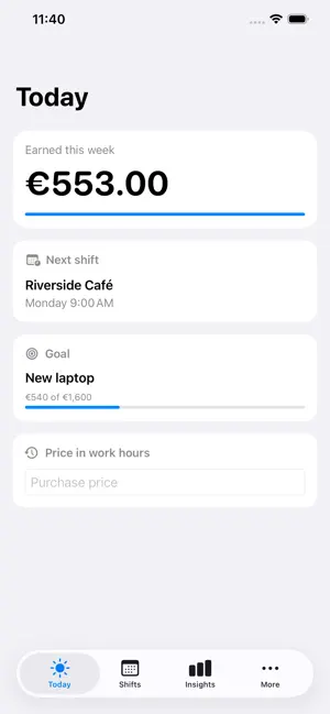 Hourly Pay Tracker screenshot 1
