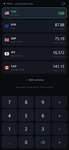 Currency Converter — Rates iPhone screenshot