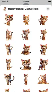 happy bengal cat stickers iphone screenshot 1