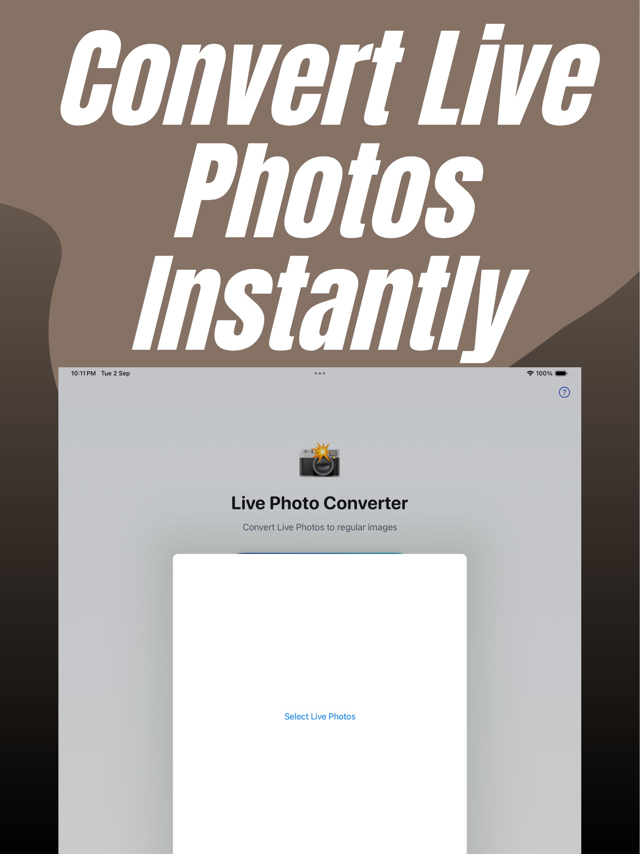 LivePhoto to Photo Converter