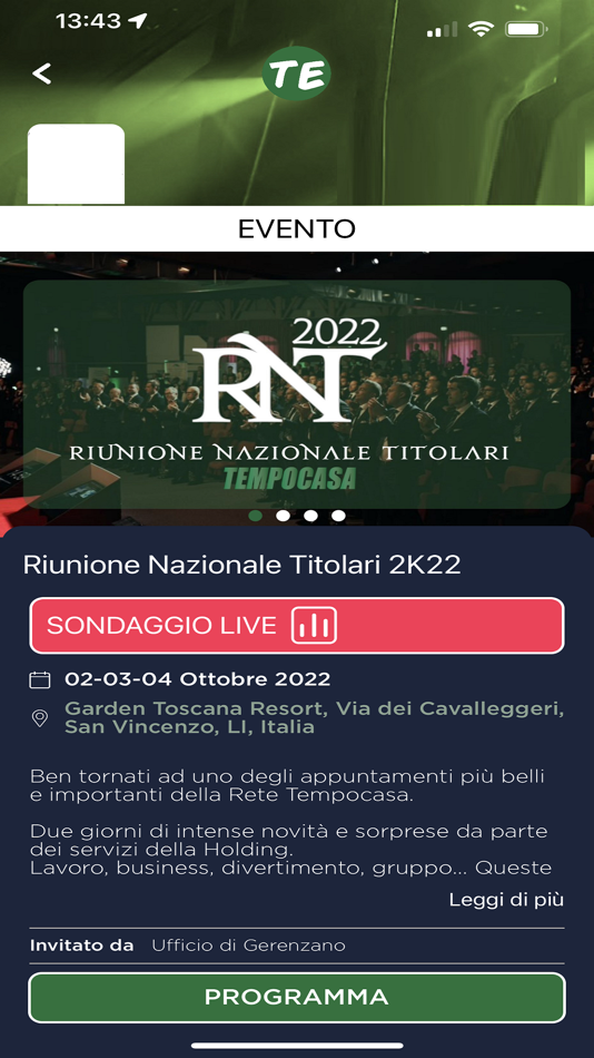 #2. Tempo Event App (iOS) By: smartMEway s.a.g.l.