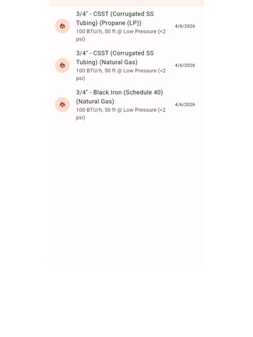Gas Pipe Sizing Plumb iPad screenshot