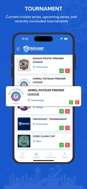 CrickHunt - Auction & Scoring screenshot 2 of 7