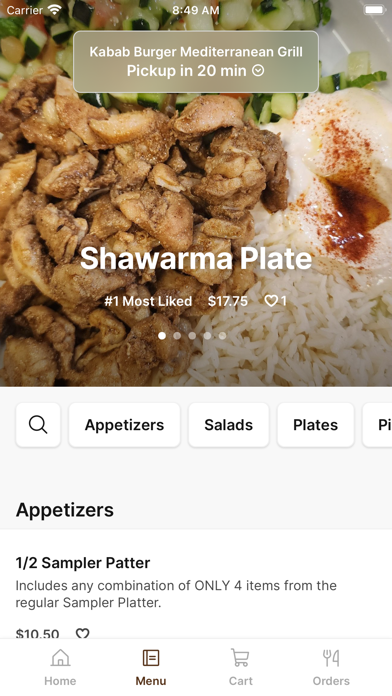 Kabab Burger Med. Grill iPhone screenshot 2 - Food & Drink app