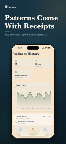 Vantre: Stress & HRV Journal Screenshot 2 of 5