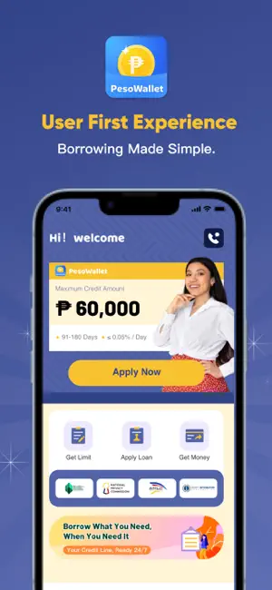 Peso Wallet - Cash Loan App iPhone screenshot 1