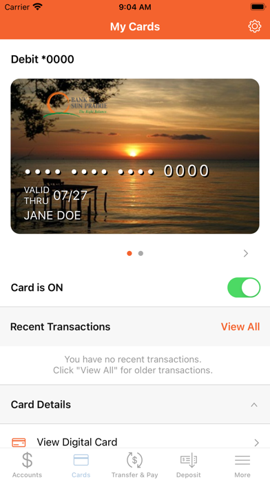Bank of Sun Prairie Mobile Screenshot