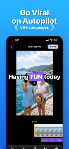 Subtitle Maker: AI Captions iPhone screenshot