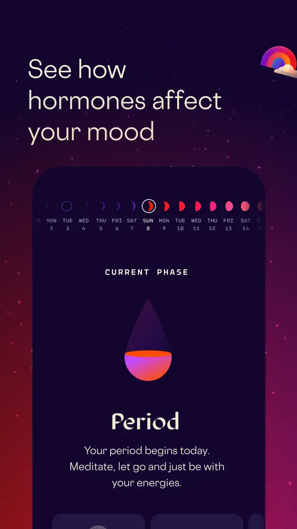 Stardust Period Tracker iPhone App Screenshot 5 – Gesundheit & Fitness